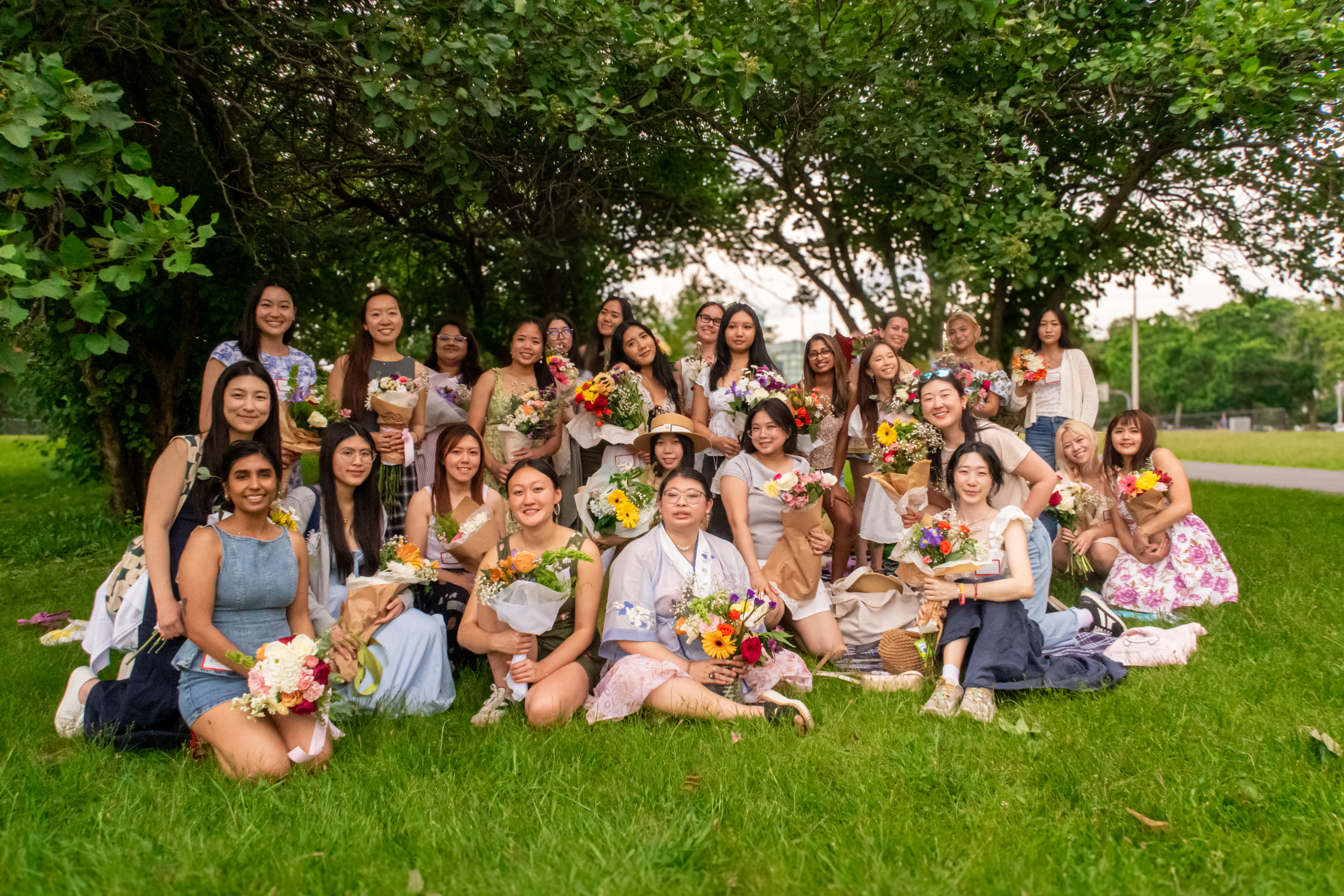 Asian Girlies of Boston members at the Boston Blooms Picnic