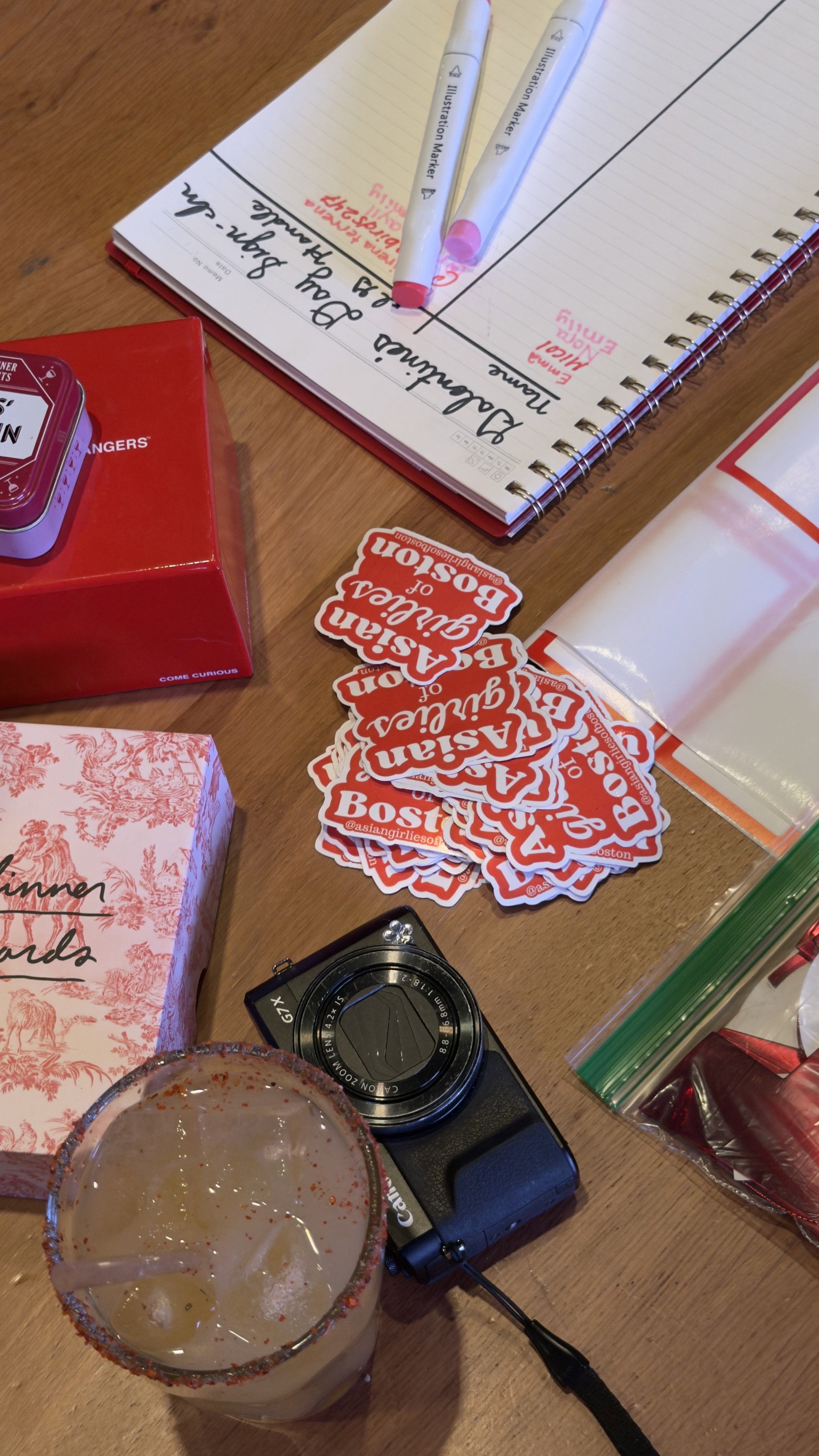 Asian Girlies of Boston members at a Galentine's Day celebration in Boston