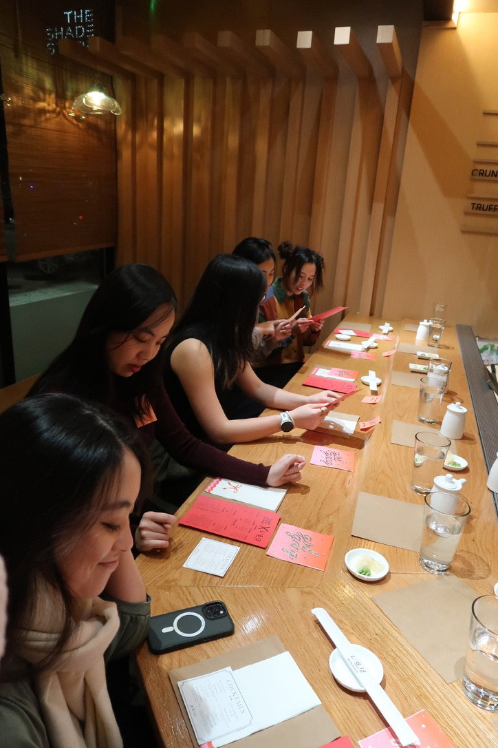 Asian Girlies of Boston members at a handroll night dinner in Boston